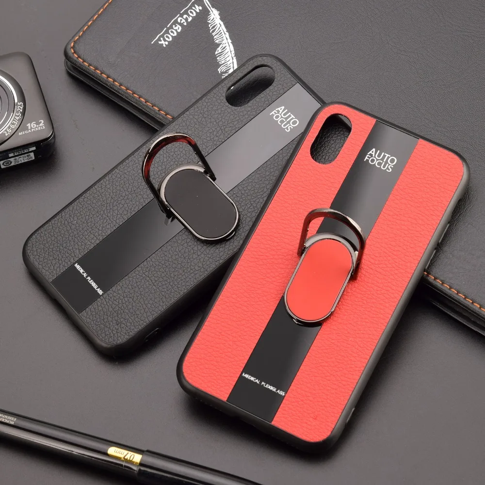 Магнитный чехол для телефона из искусственной кожи iPhone X XR XS Max 8 7 6 S Plus закаленного