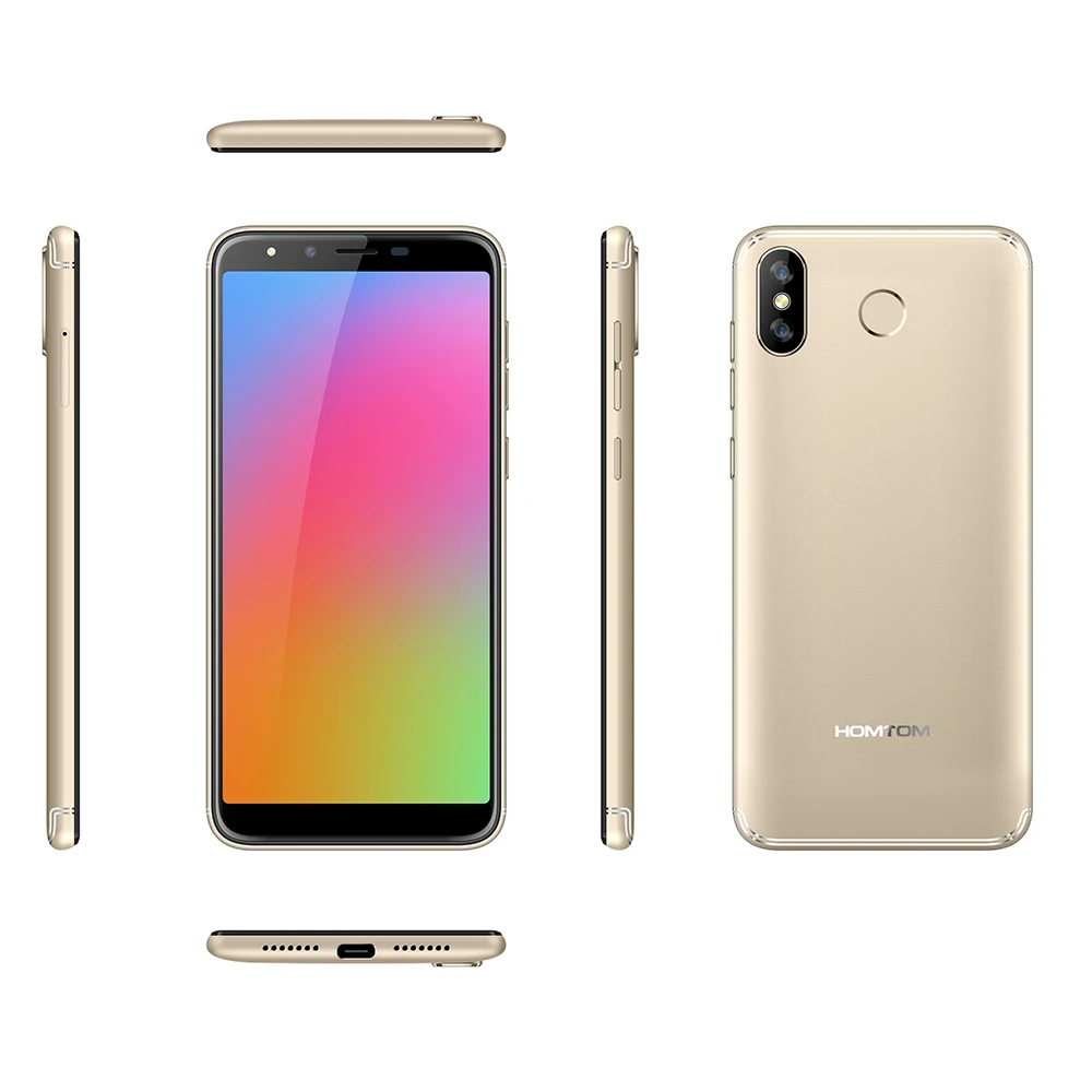 HOMTOM H5 5,7 дюймовый IPS дисплей 3GB RAM 32GB ROM 4 ядра 1,3 GHZ мобильный телефон GPS отпечатков пальцев Face ID 13MP смартфон