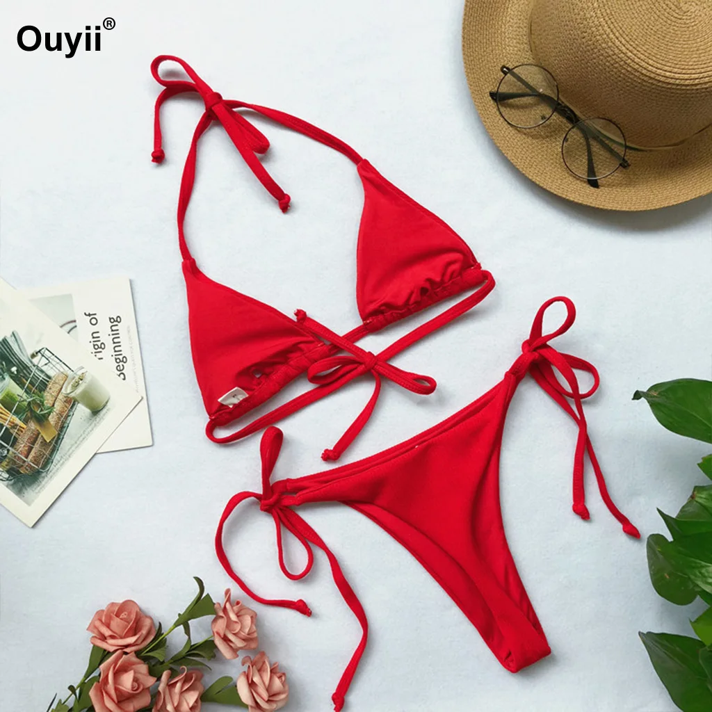 Новинка 2019 бикини сексуальный женский раздельный купальник на бретельках