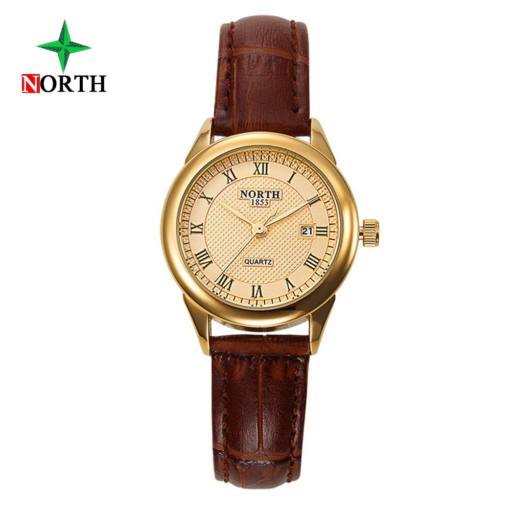Часы наручные North Brand Женские кварцевые с римскими цифрами брендовые простые