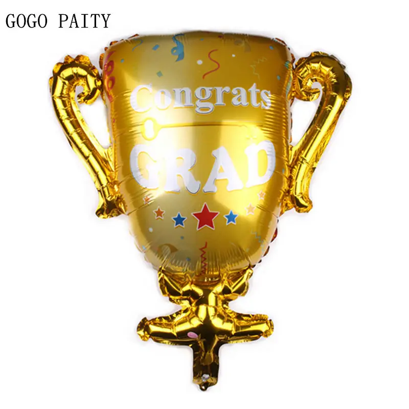 GOGO PAITY НОВЫЙ Выпускной трофей алюминиевые воздушные шары выпускной церемонии