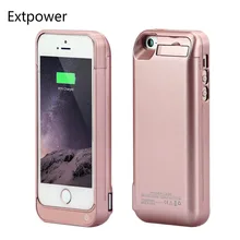 Extpower 4200 mAh Smart Back Power Pack Bulding Battery Charger Case For iPhone 5 5s 5c Se Black  Battery Charger Case