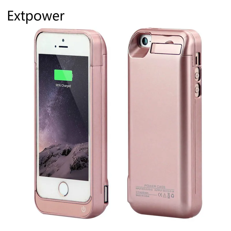 Блок питания Extpower 4200 мА · ч для iPhone 5 5s 5c Se черного цвета|Чехлы с аккумулятором| |