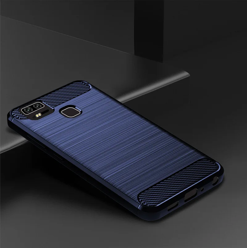 For ASUS ZenFone 3 Zoom ZE553KL Full Cover Protective Shockproof Carbon Fiber Soft Brushed TPU for s Back Capa Coque |