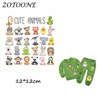 zotoone cute animals heat transfer patches iron on patches for clothes beaded applique clothes diy t shirt accessory decoration