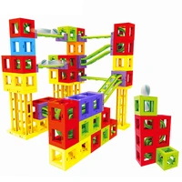 magnetic marble race run track maze slide balls rolling ball magnetic building blocks construction toys educational toy for kid