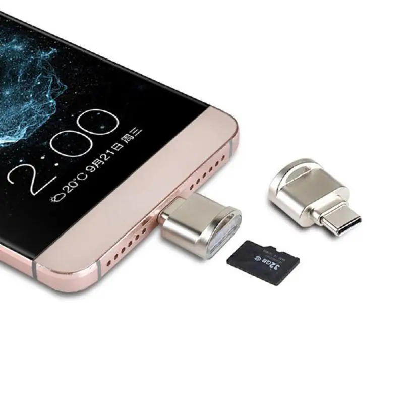 EC2 HIPERDEAL модный мини Type C Micro SD TF кардридер OTG адаптер USB 3 1 портативный Mar27 Прямая