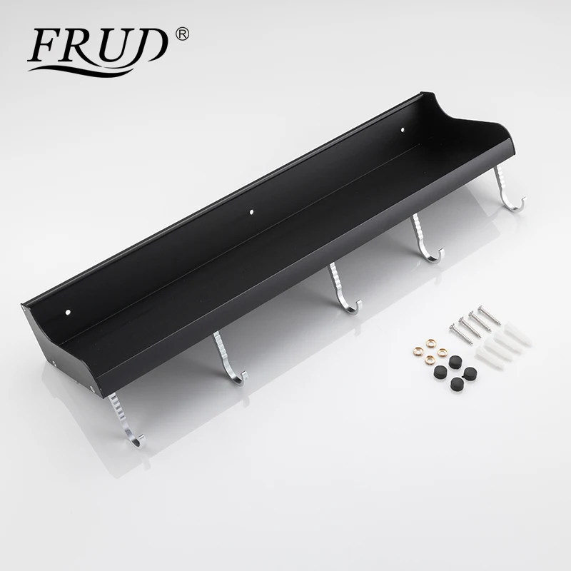 FRUD Новое поступление полки для ванной стеллаж хранения с пятью крючками