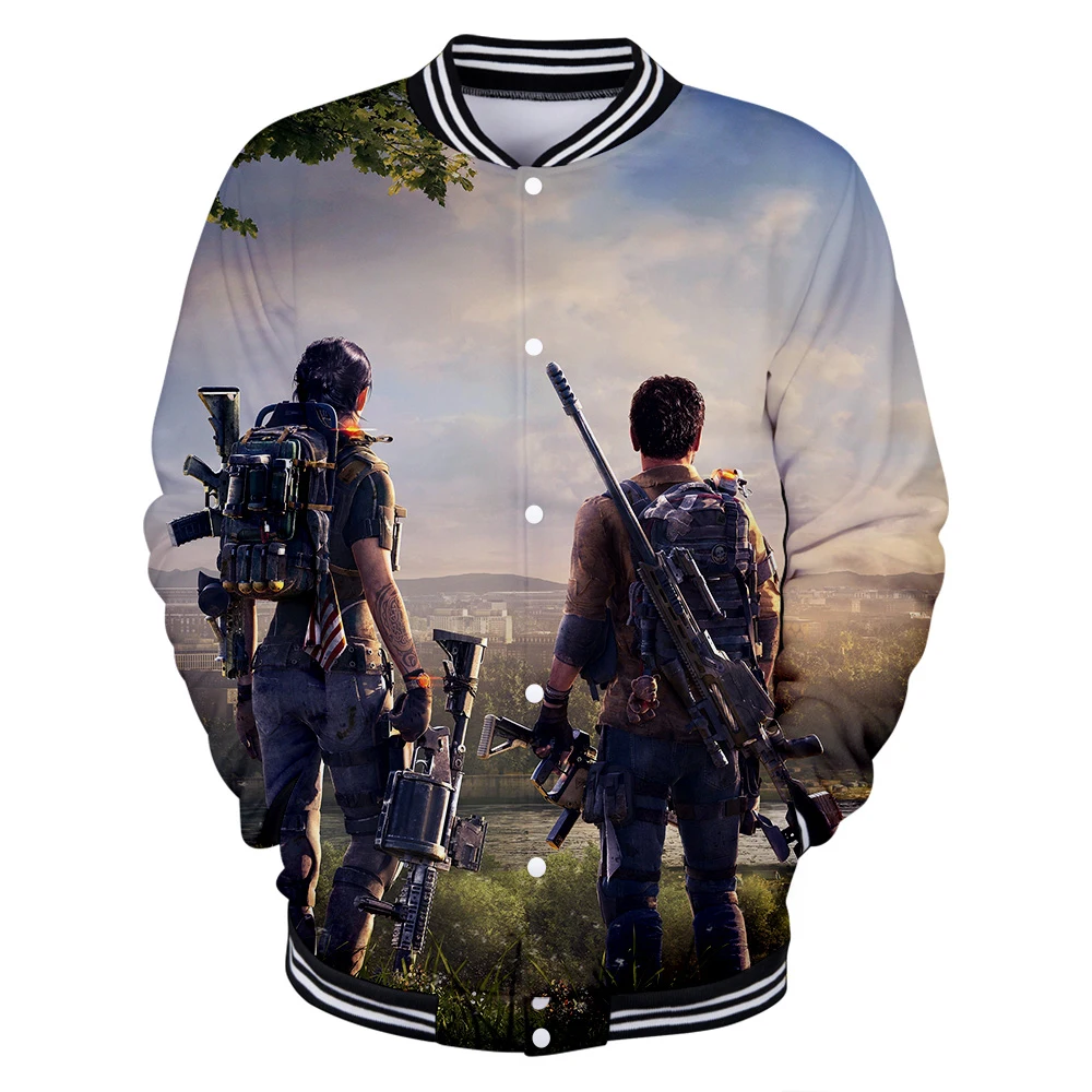 2019 Casual Men Jacket Tom Clancy's The Division 3d Comfortable Baseball Streetwear Stand Collar Sweatshirt | Мужская одежда