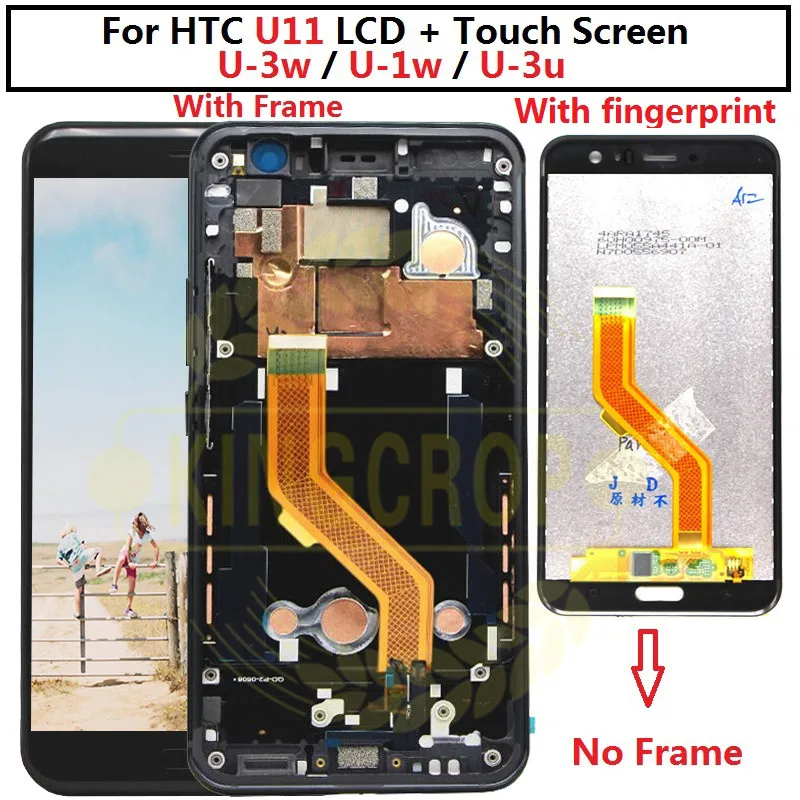 100% Протестировано для 5 &quotHTC U11 ЖК дисплей с рамкой Дисплей кодирующий