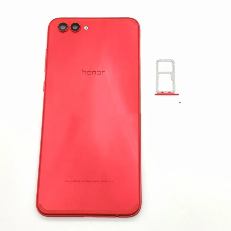 red with simcard Подарок+ для huawei Honor V10 BKL-L09 BKL-TL10/Honor View 10 задняя крышка батарейного отсека, чехол для корпуса, запчасти для заднего стекла - Цвет: red with simcard