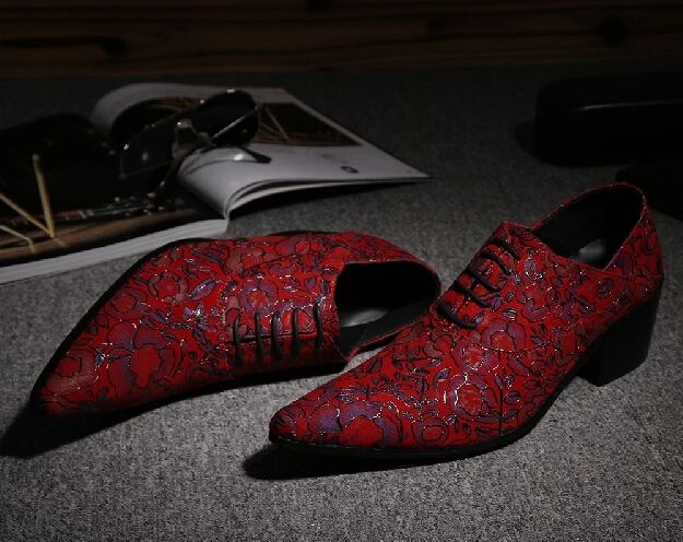 2016 мужские оксфорды на шнуровке в Корейском стиле кожаные с принтом Мужская