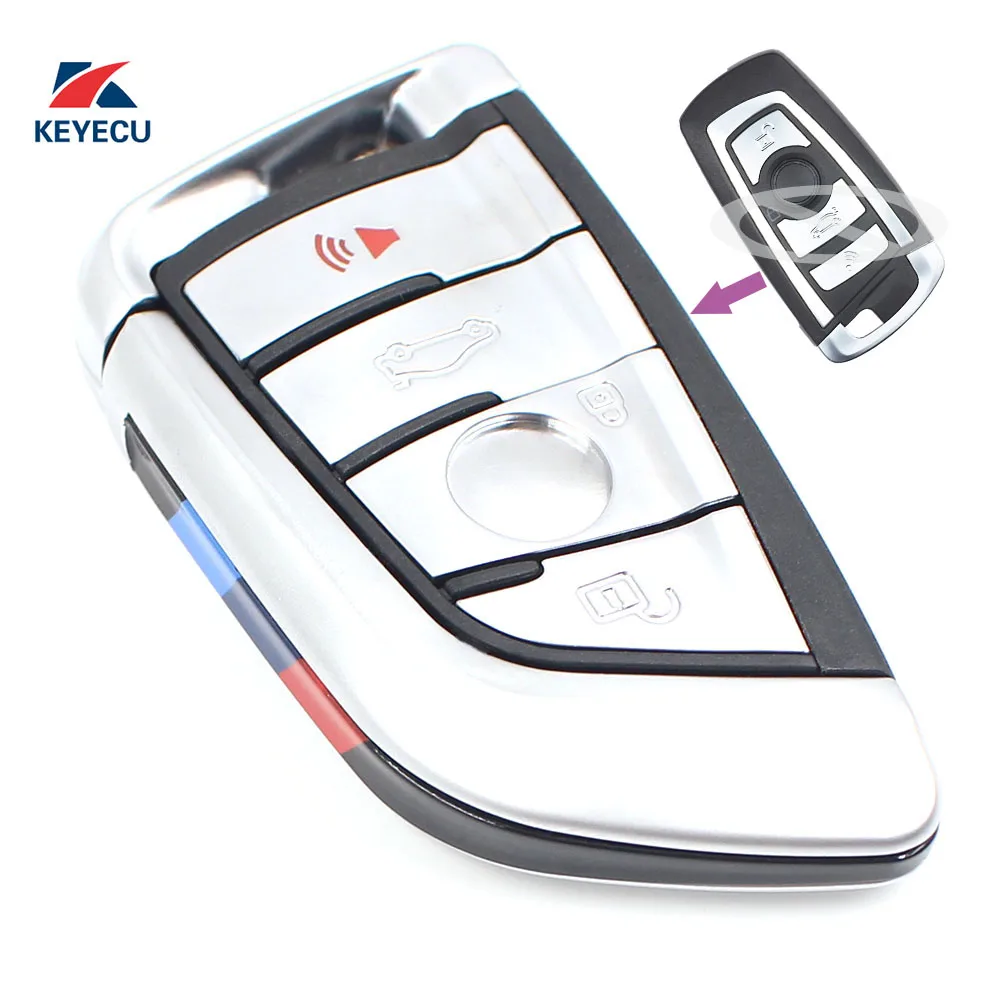 KEYECU изменить новый стильный дистанционный ключ брелок от машины 4 кнопки 868 МГц
