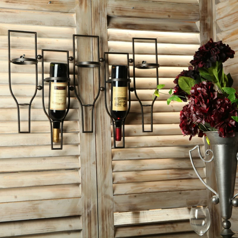 Металлический Железный настенный держатель для вина | Дом и сад