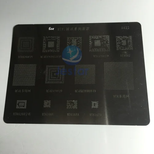 BGA шаблон пайки трафарет A422 для MTK многоцелевой сети MT6572A SC6825C MT6582 MTK6166|bga reballing|stencil