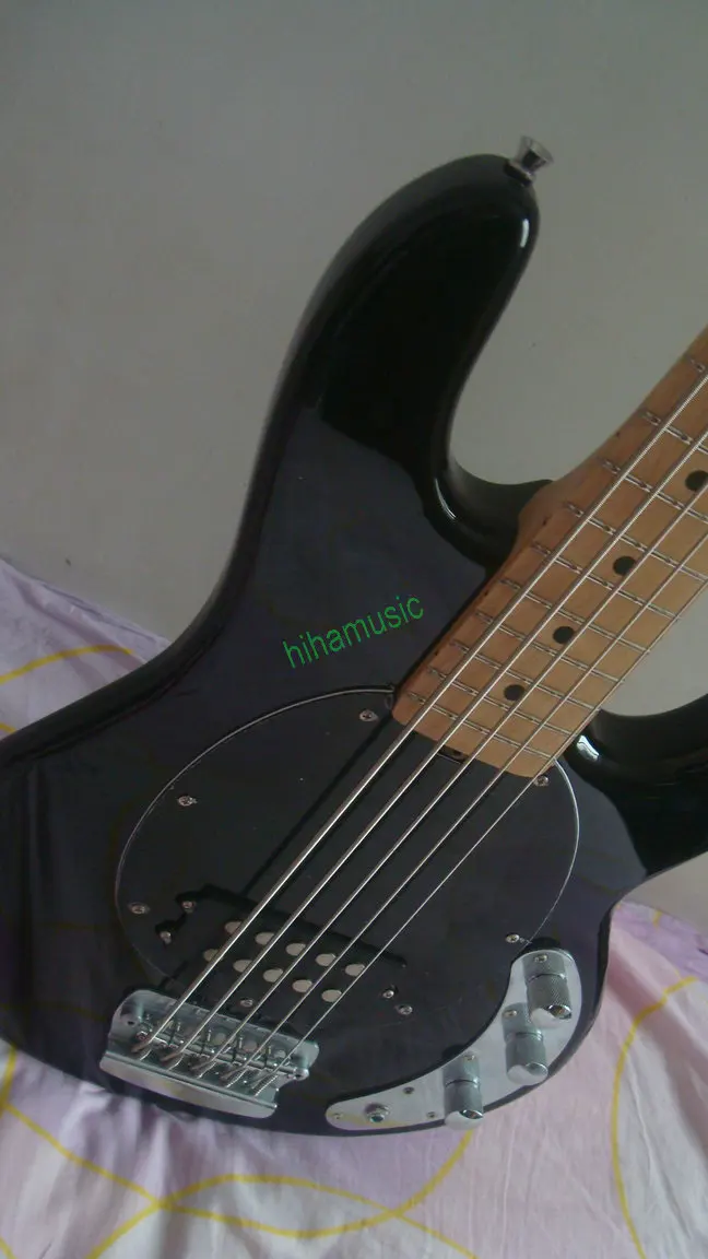 Бесплатная доставка Новый гитары s Басс гитара Music Man stingray 5 струн бас ЧЕРНЫЙ клен