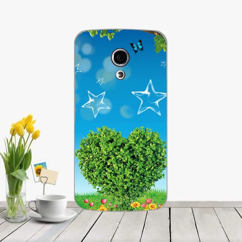 Для Motorola G2 G 2nd Gen XT1063 XT1068 XT1069 задняя крышка Цветочные растения оригинальный