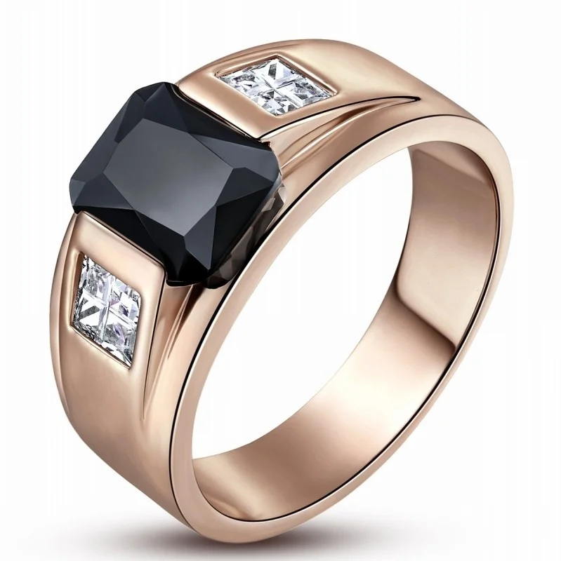3.2CT Размеры 8 до 15 ювелирные изделия гранат циркон камни 10KT мужские позолоченное