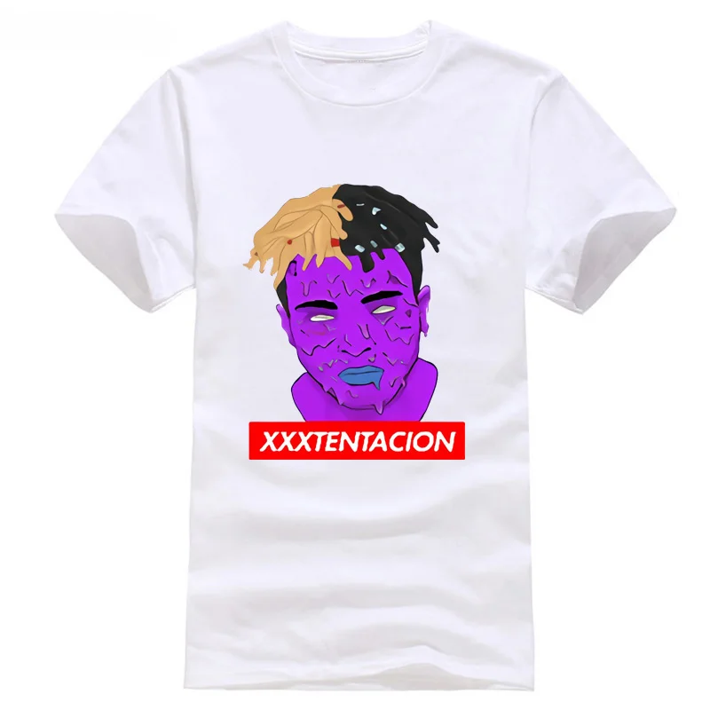 2018 Xxxtentacion Character Print T-Shirt Cool O-neck Men's T Shirt Croatia Summer discount hot new fashion top free shipping | Мужская
