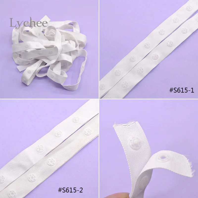 Lychee Life Новое поступление пластиковая круглая защелкивающаяся лента для кнопок