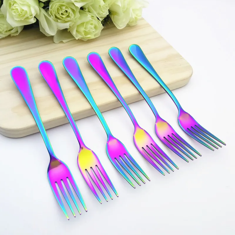 Комплект вилок из нержавеющей стали комплект красочных для приготовления салата