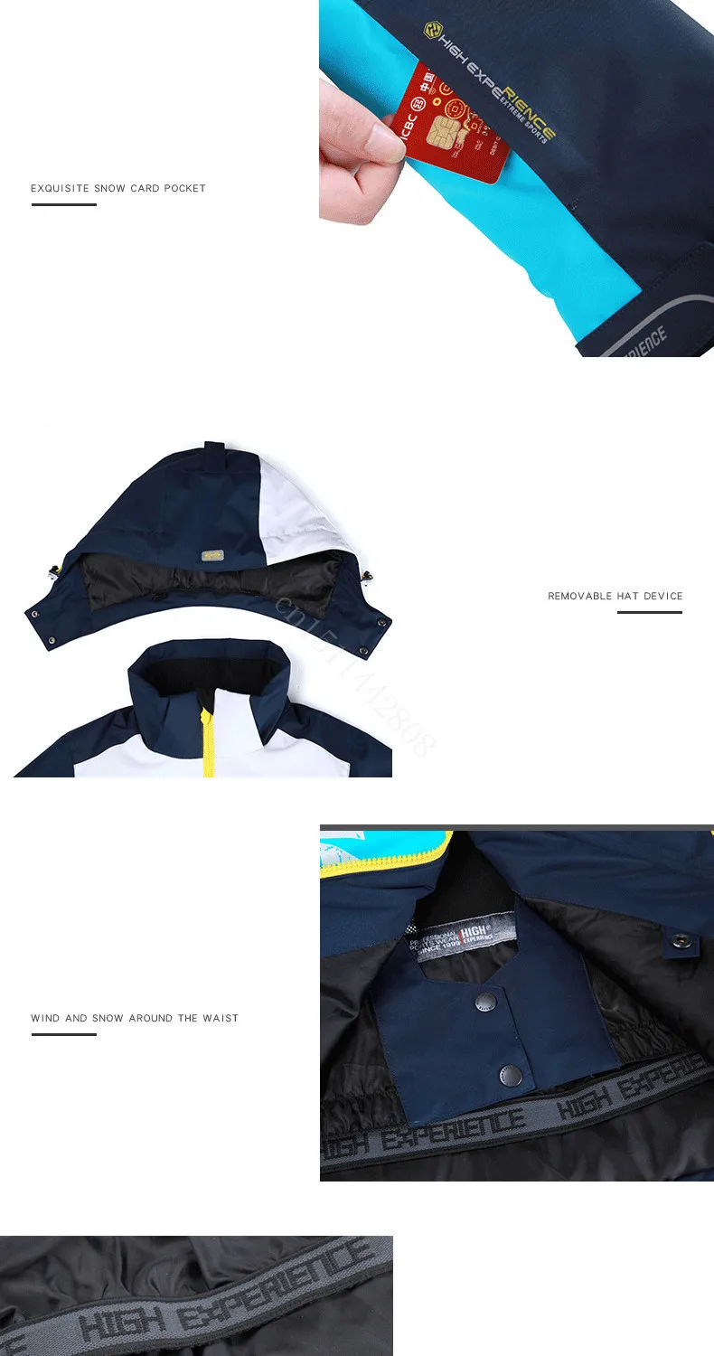 High Experience Women Ski Sets Mountain Skiing Outdoor Winter Warm Sport Suits Ladies Snow Clothing Ski Jacket Female Ski Suit