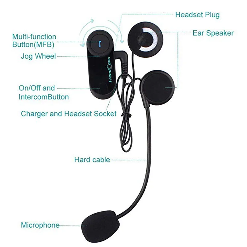 2 шт. TCOM-VB Интерком расстояние Мотоцикл беспроводной Bluetooth домофон шлем гарнитура