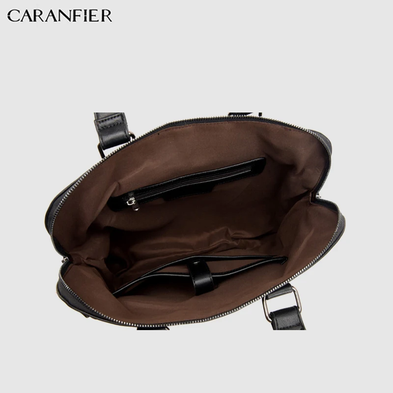 CARANFIER, мужской портфель, Повседневный, из искусственной кожи, одноцветная, дорожная сумка, для компьютера, на плечо, через плечо, бизнес, Офисные Сумки для документов