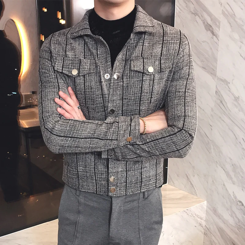 Новинка 2020 осеннее пальто Мужская Корейская версия облегающая короткая куртка в