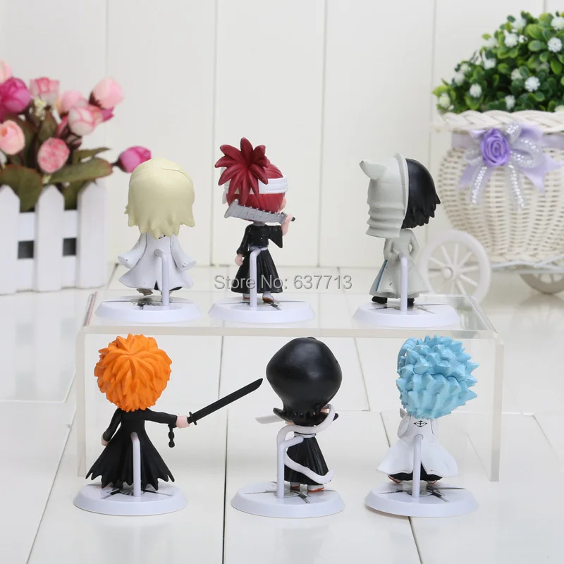 6 шт./компл. 7 см Аниме Bleach Ichigo Ulquiorra cifer Renji Ichimaru Gin Toushirou ПВХ фигурки игрушки куклы |