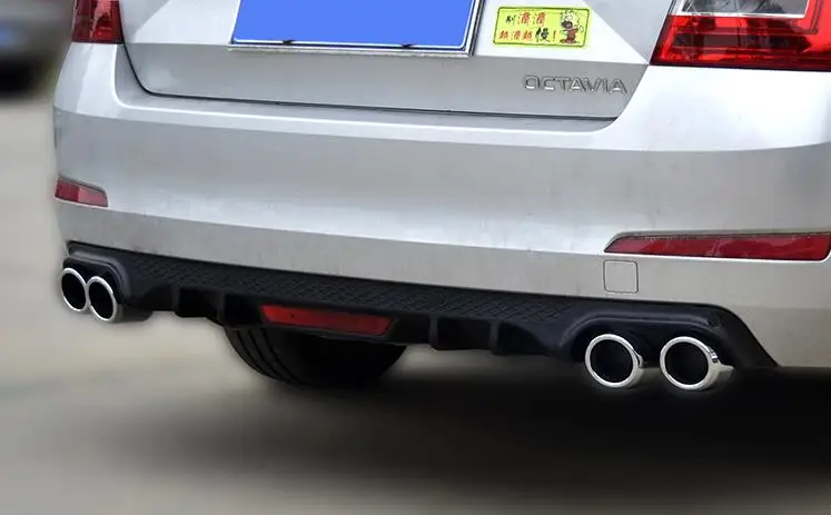 Для Octavia A7 ABS задний бампер диффузор защитные бамперы для 2015 2018 Skoda Комплект кузова