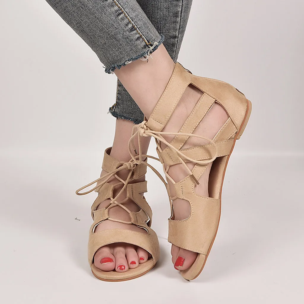 SAGACE/римские сандалии на плоской подошве женская пляжная обувь молнии со