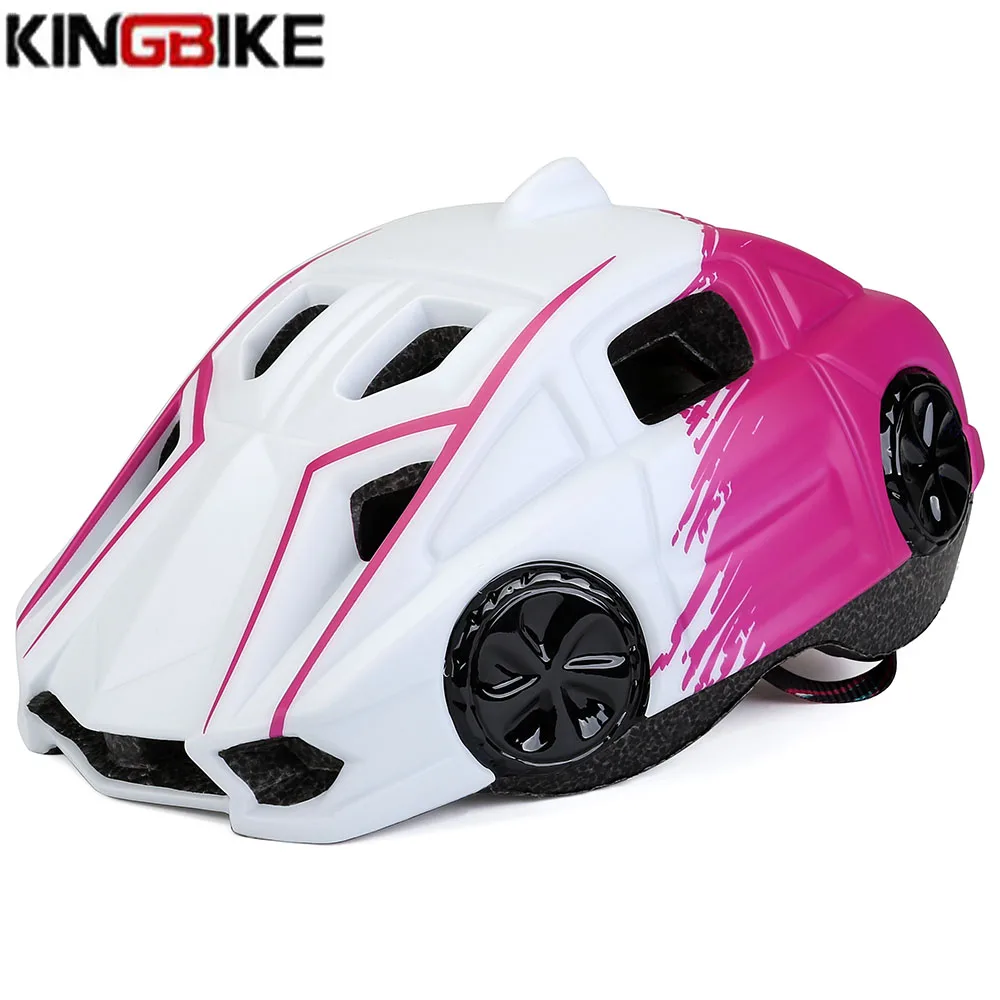 Шлем KINGBIKE детский спортивный для катания на коньках мультяшный автомобиль
