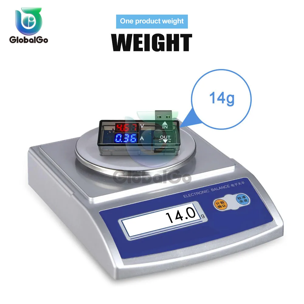 Трехзначный дисплей USB измерение напряжения тока метр тестер инструмент красный