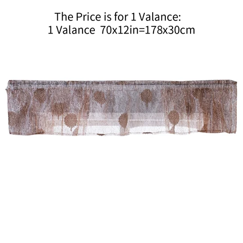 1 valance 178x30cm LOZUJOJU жаккард с рисунком в виде листьев короткие капли для кухонных окон прозрачный тюль занавеска специальный дизайн с балдахином Ткань Высокое качество - Цвет: 1 valance 178x30cm