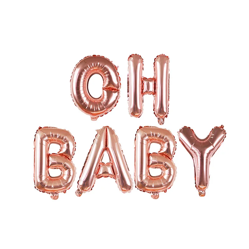 B06 OH BABY Одноразовая посуда для мальчиков или девочек, кружки, тарелки, салфетки, скатерть, гирлянда для вечеринки в честь рождения - Цвет: B06 OH BABY