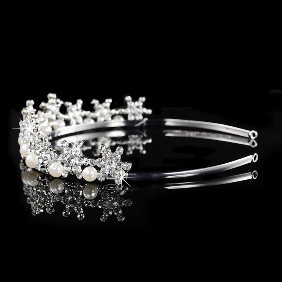 CC Ювелирные изделия Снежинка Корона тиары аксессуары Топ австрийский кристалл и
