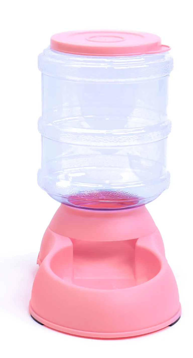 pink feeder Автоматическая кормушка для собак кошек, поилка для собак, поилка для воды, поилка для кошек, дозатор большой емкости для домашних животных, кошек, собак - Цвет: pink feeder