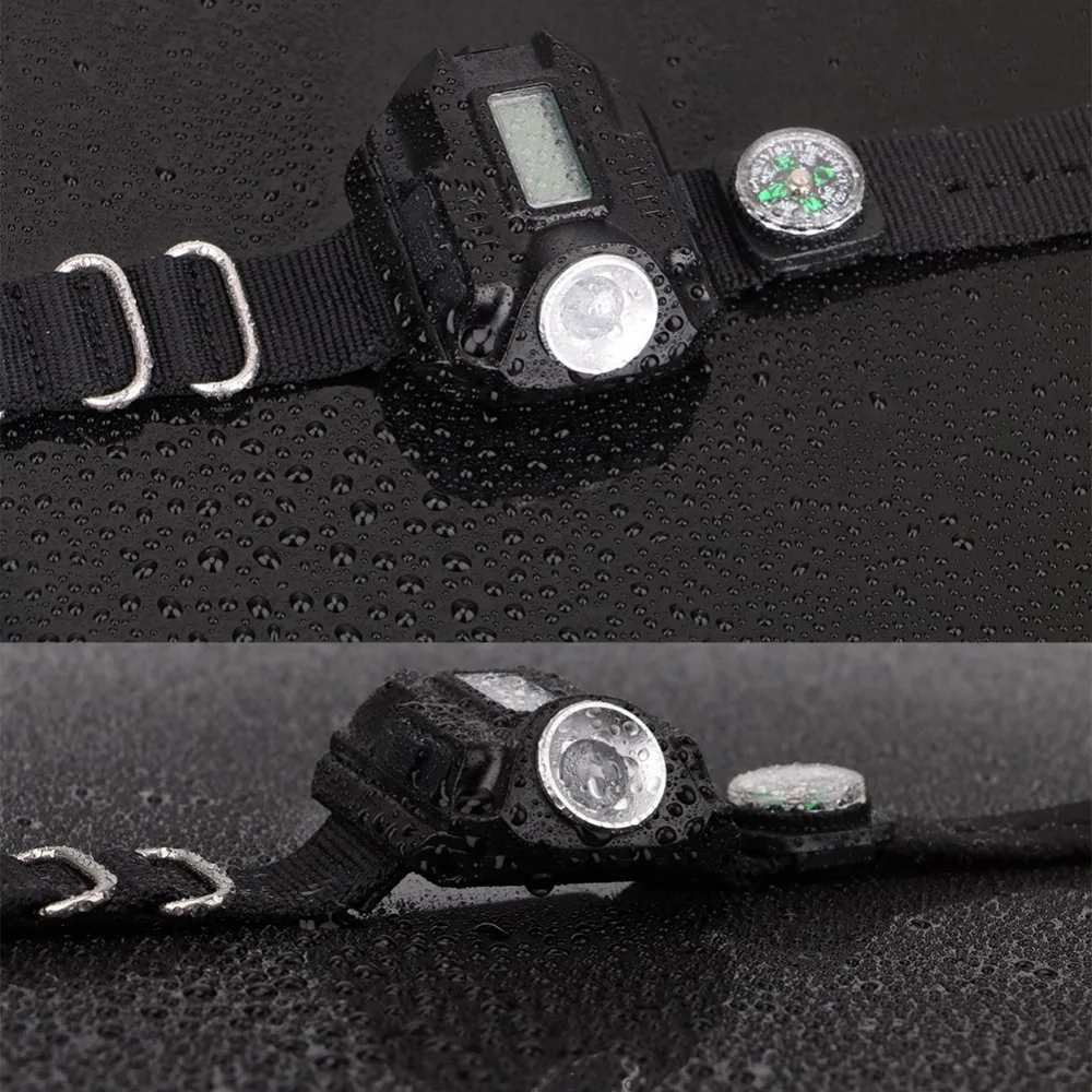 XPE Q5 R2 светодиодный наручные часы флэш-светильник фонарь светильник usb зарядка модель на запястье Тактический перезаряжаемый флэш-светильник