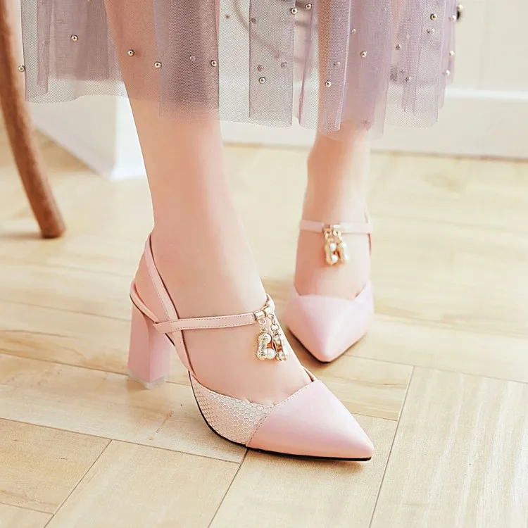 Женские летние сандалии на высоком каблуке однотонные|Боссоножки и сандалии| |