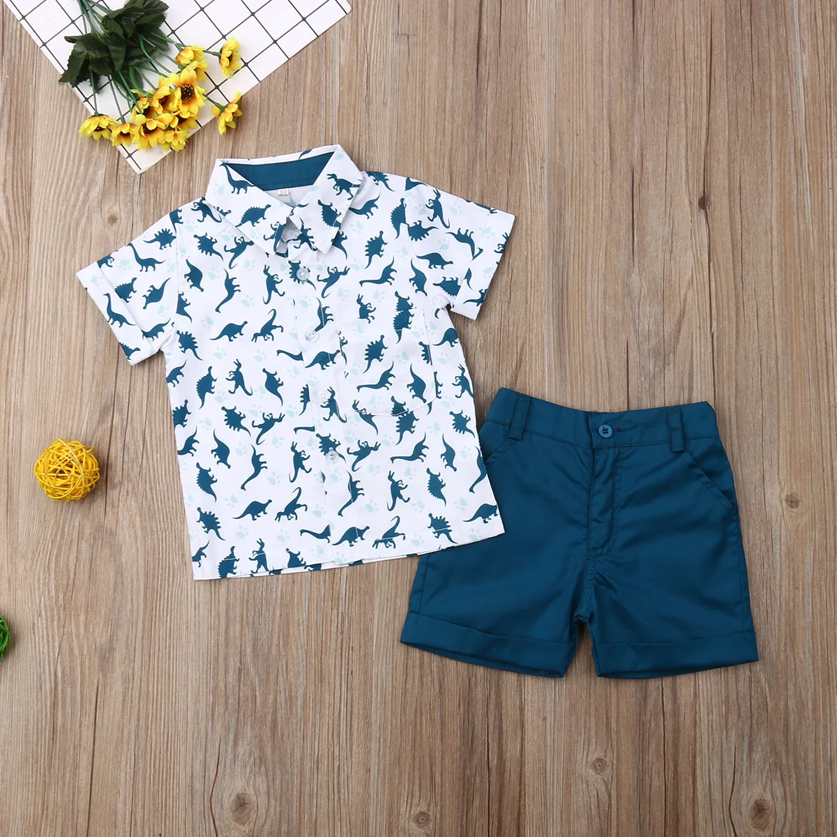 

2019 Infant Baby Boys Beach Clothes Set Kids Summer Clothing Tee T-shirt Tops + Shorts Outfits Sets