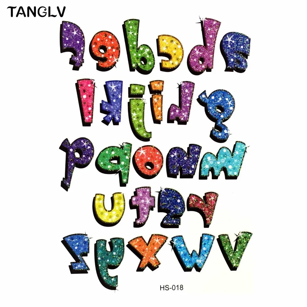 TANGLV Брендовая детская тату образовательный класс наклейки с английским