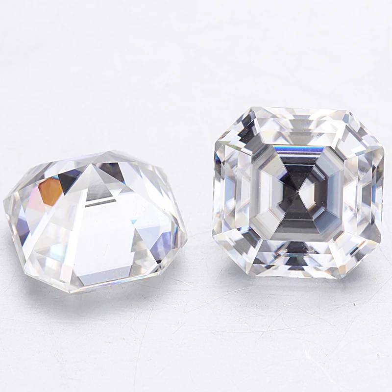 

Excellent clear white color EF 8.5x8.5mm asscher cut moissanites loose gems stones for jewelry making