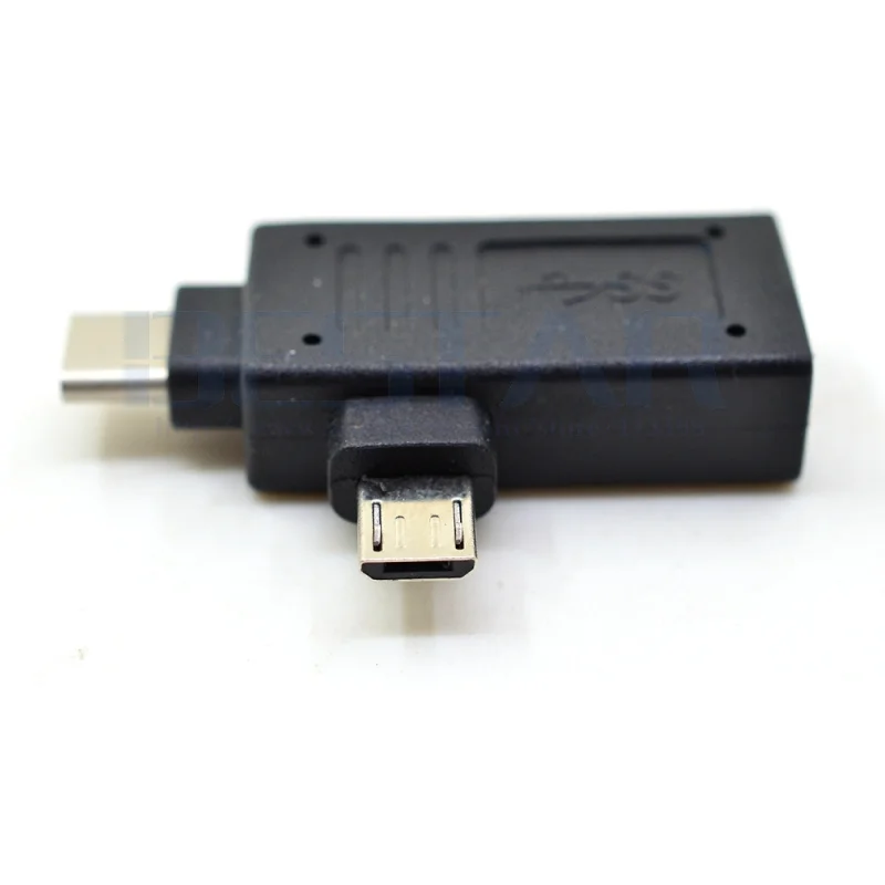 2 в 1 OTG адаптер с портом USB 3 Type C и Micro 5Pin папа на 0 A мама|Кабели передачи данных| |