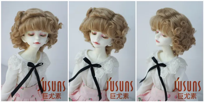 JD250 1/4 парик для куклы мохеровый MSD детский короткий курчавый BJD парики 7-8 дюймов кукольные аксессуары