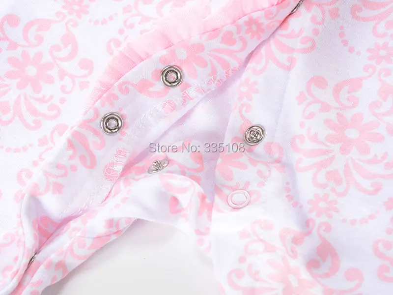 Одежда принцессы для новорожденных девочек боди младенцев Цветочный комбинезон