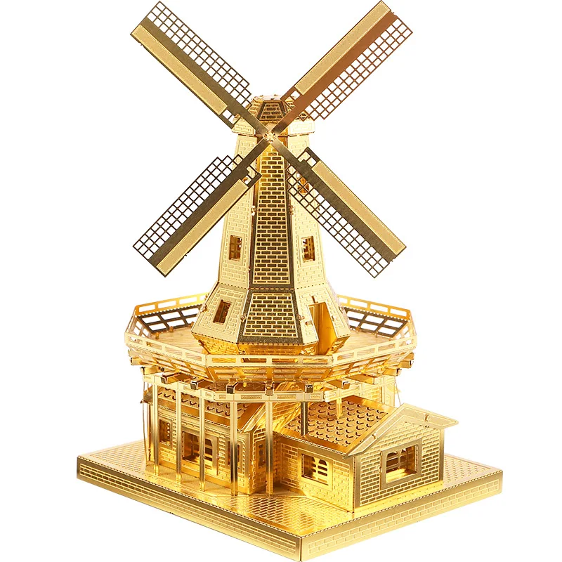 Piececool голландская ветряная мельница Строительная Архитектура DIY 3D металлическая