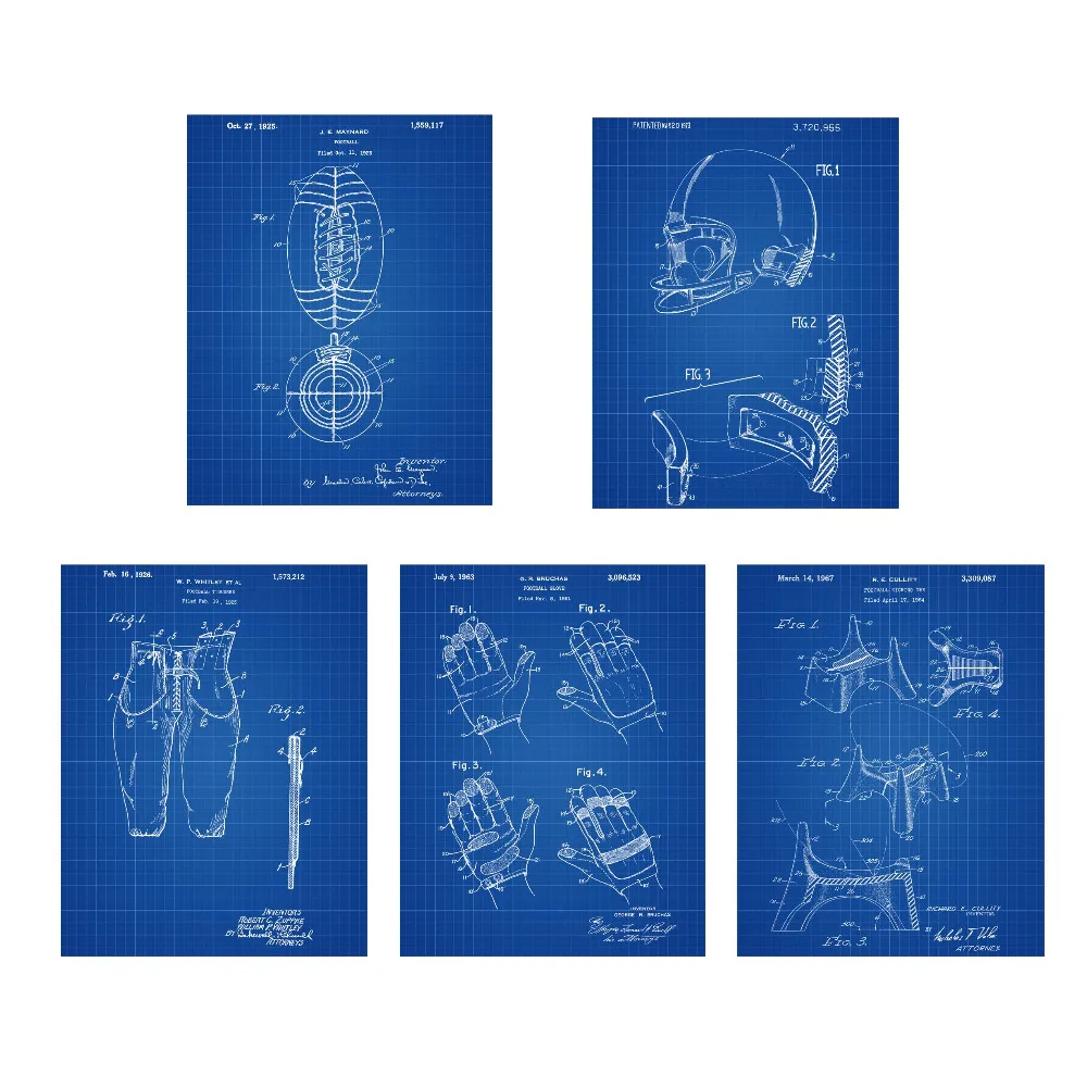 Винтажное Лакированное искусство для американского футбола и регби шлем брюки