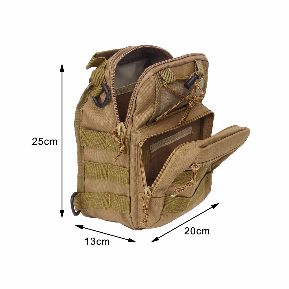 Тактический Molle штурмовой пакет слинг рюкзак сумка на плечо 600D нейлон Открытый