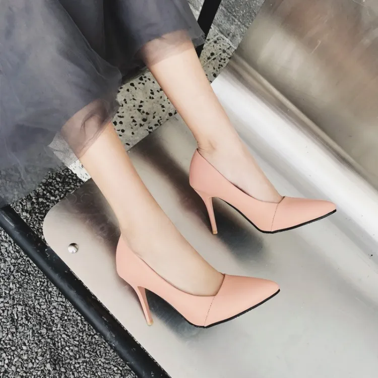 Сандалии женские на высоком каблуке пикантная Летняя обувь с острым носком туфли